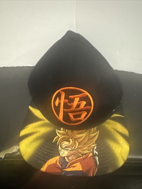 Dragon Ball Z Other - Dragon Ball Z GOKU Kanji Super Saiyan Flat Brim Snapback Hat Anime Grail